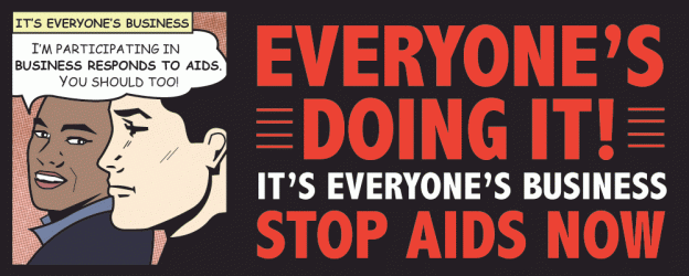Stop AIDS now banner